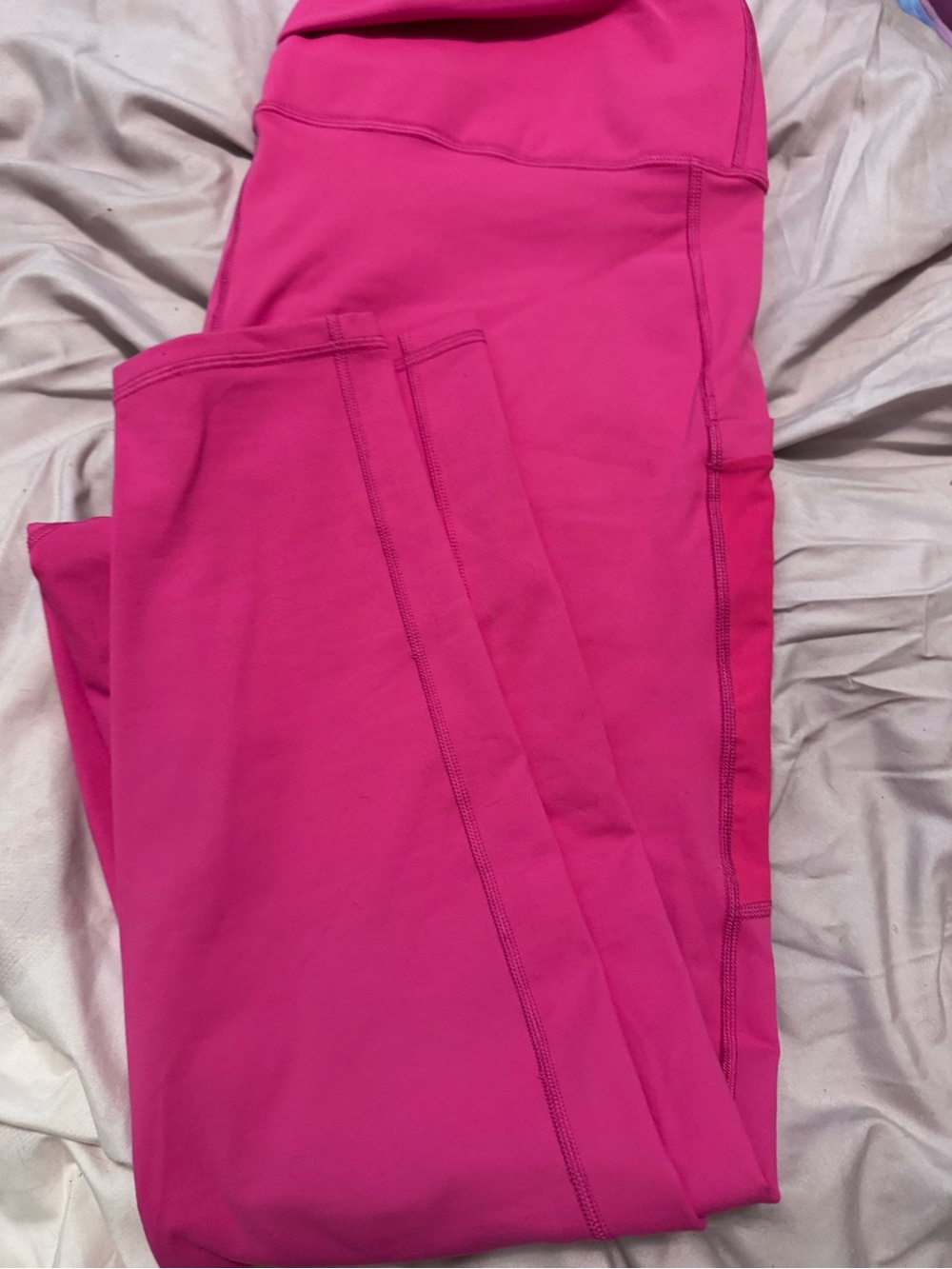 Fabletics Bright Pink High-Rise Leggings